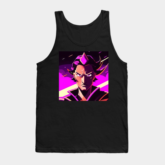 Anime samurai, vaporwave art Tank Top by Ravenglow